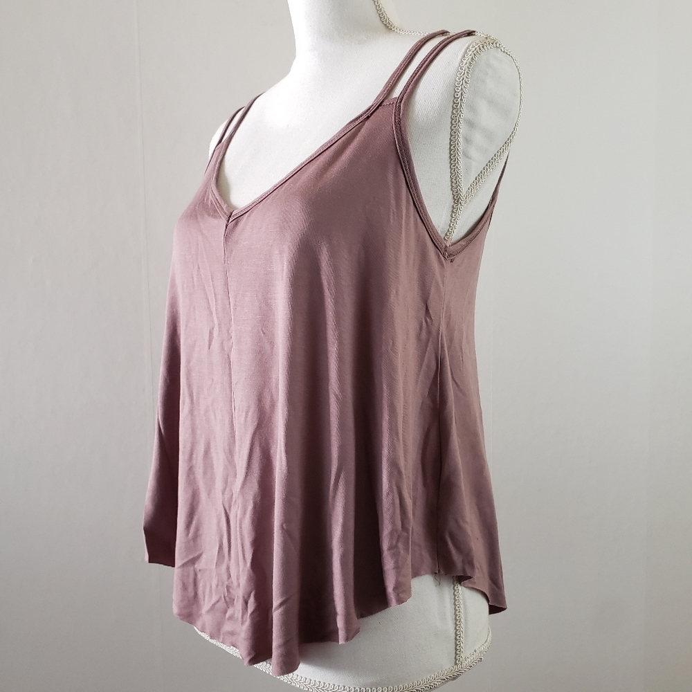 Popular Basics Ethereal Strappy Tank Top Pink XS